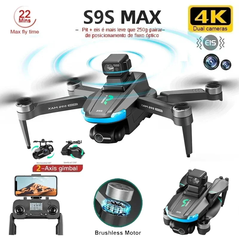 Drone Camera With Gimbal - ใหม่S9S MAX MINI Drone 4K 2