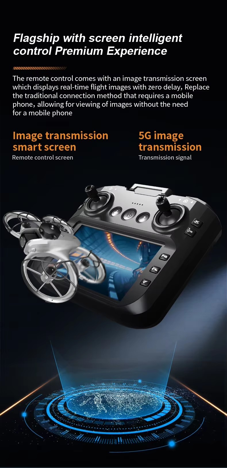Drone Camera 4K - โดรนหน้าจอใหญ่ 4.3 นิ้ว กล้องคู่ 8K ESC
