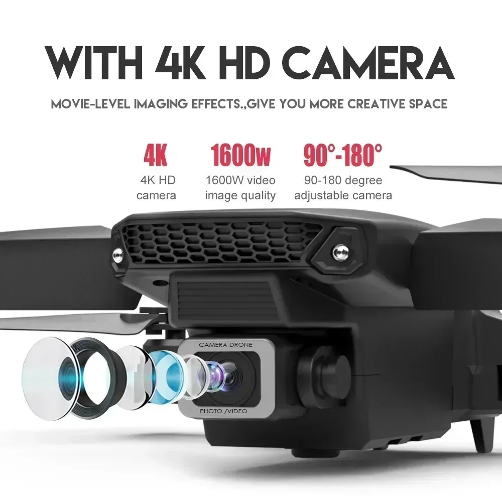 E88 Pro WIFI FPV Droneมุมกว้าง - Drone Camera Night Vision บทวิจารณ์และราคา
